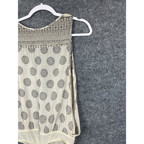 Free People Tan Brown Sleeveless Open Side Sheer Tie Accent Bodysuit Size M - Picture 8 of 11